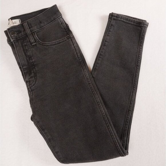 Madewell Petite 10" High-Rise Skinny Jeans in Black Starkey Wash Sz 25P - Picture 1 of 15